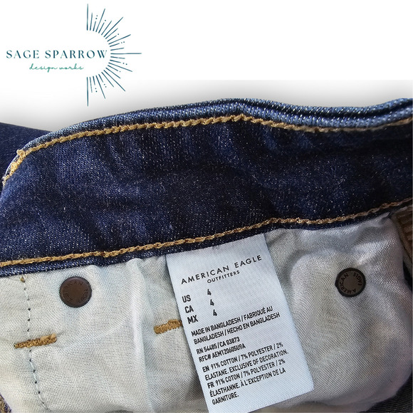 American Eagle Outfitters Women's Denim Shorts High Rise Stretch Sz 4 - Picture 5 of 5